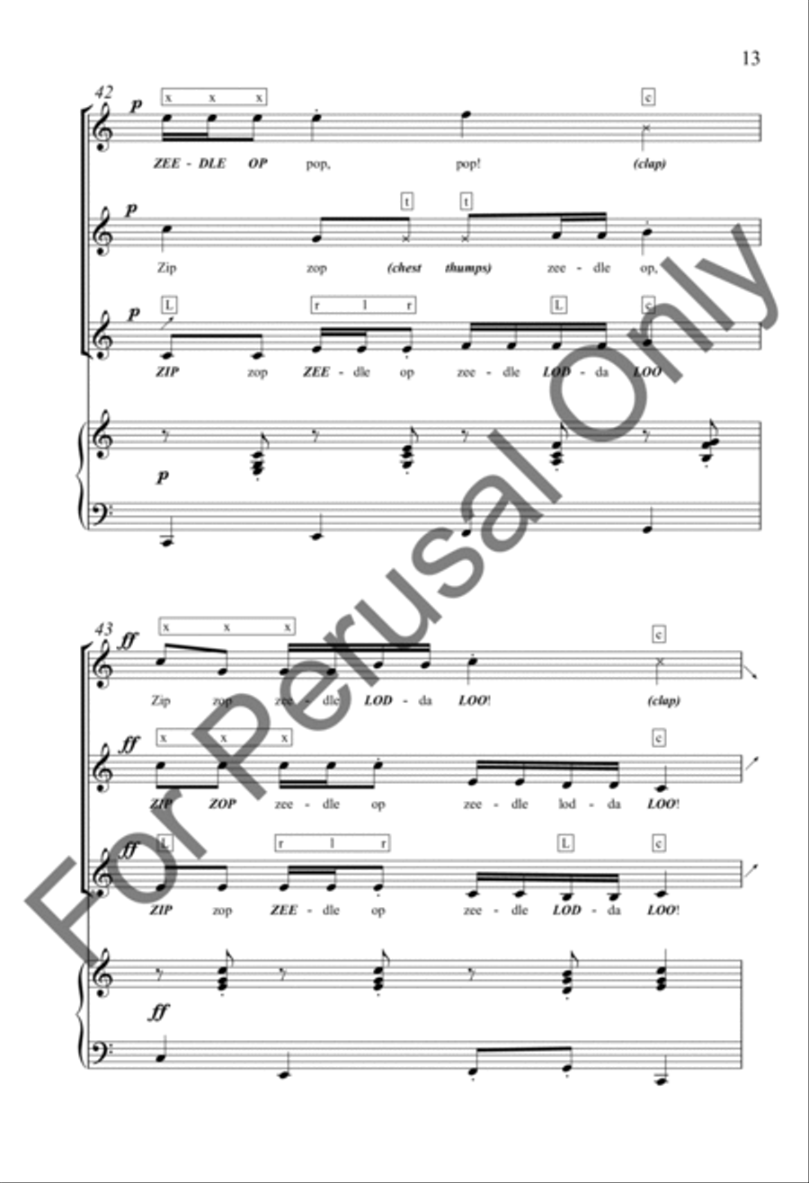 The Zip Zop Song Women's Choir - Sheet Music page 12