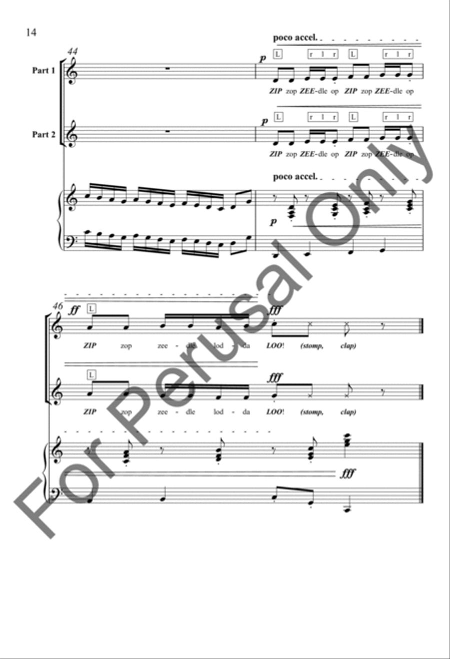 The Zip Zop Song Women's Choir - Sheet Music page 13