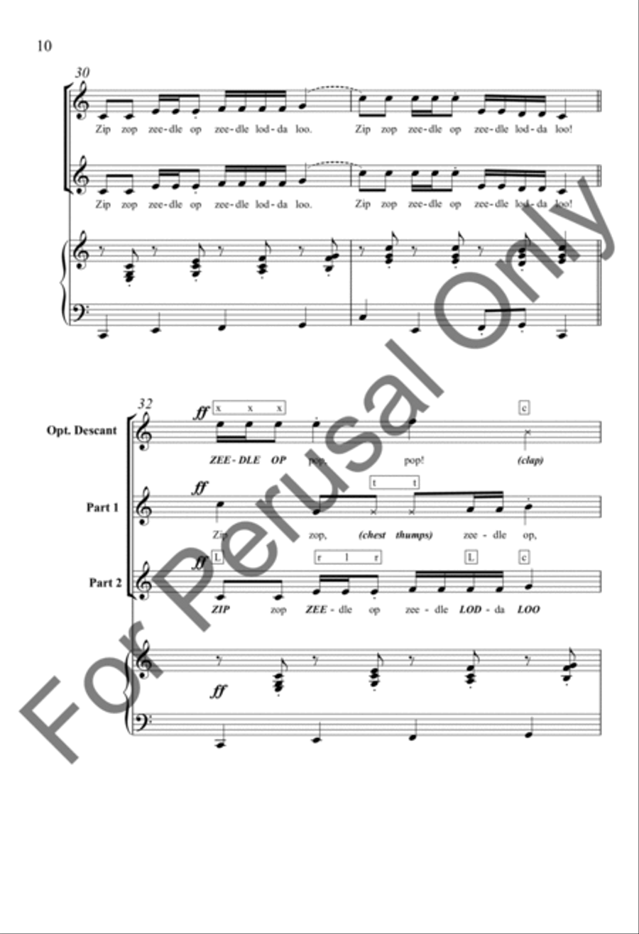The Zip Zop Song Women's Choir - Sheet Music page 9