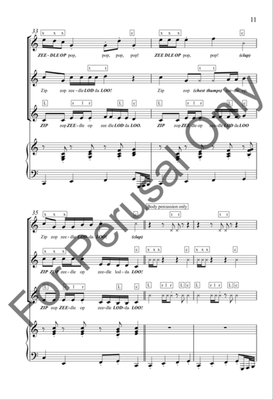 The Zip Zop Song Women's Choir - Sheet Music page 10