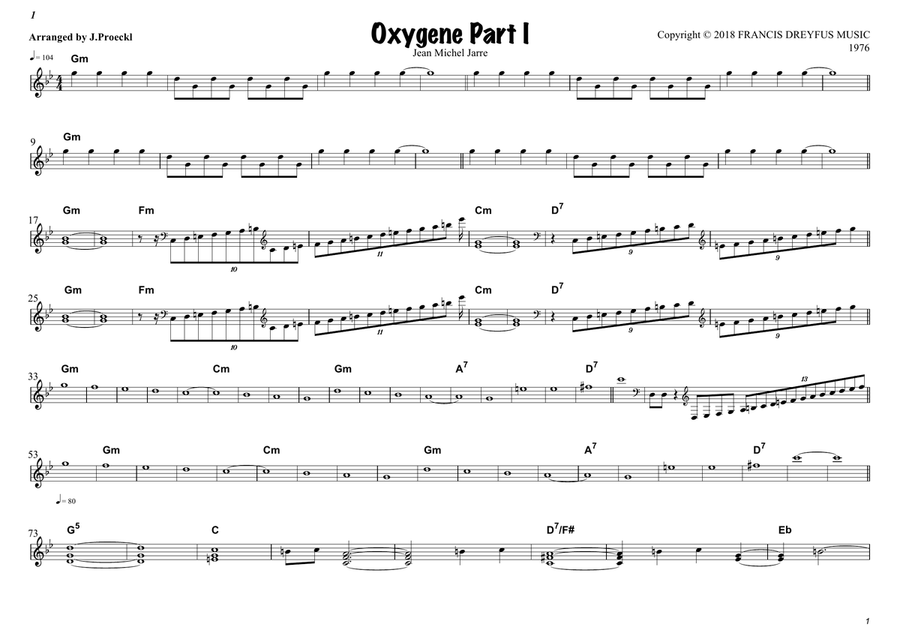 Oxygene Part 1 Oxygene Part 1 Piano scores gallery preview page 2