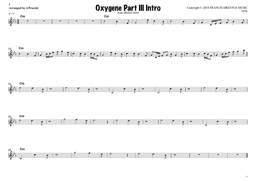 Oxygene Part 3 Piano scores gallery preview page 2