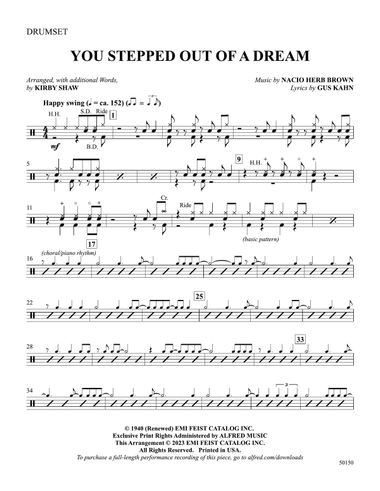 You Stepped Out of a Dream: Drums