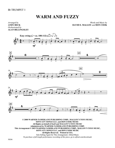 Warm and Fuzzy: 1st B-flat Trumpet