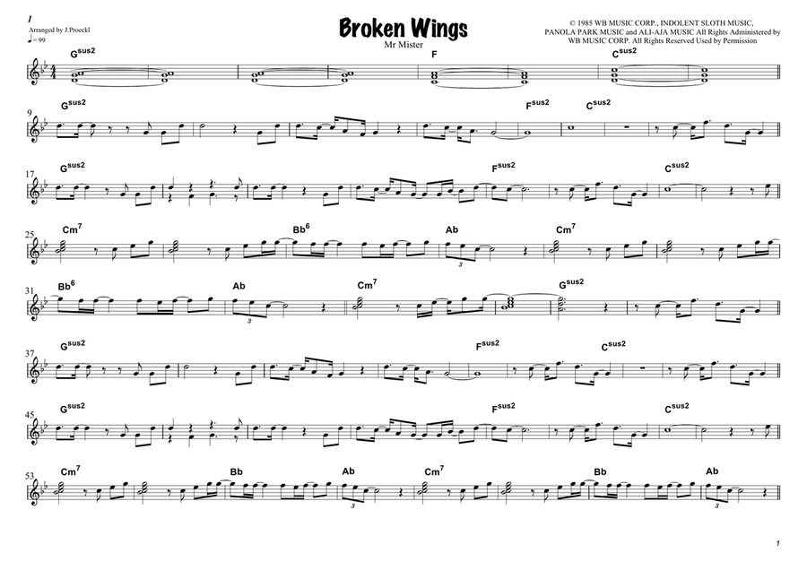 Broken Wings Broken Wings Piano scores gallery preview page 2