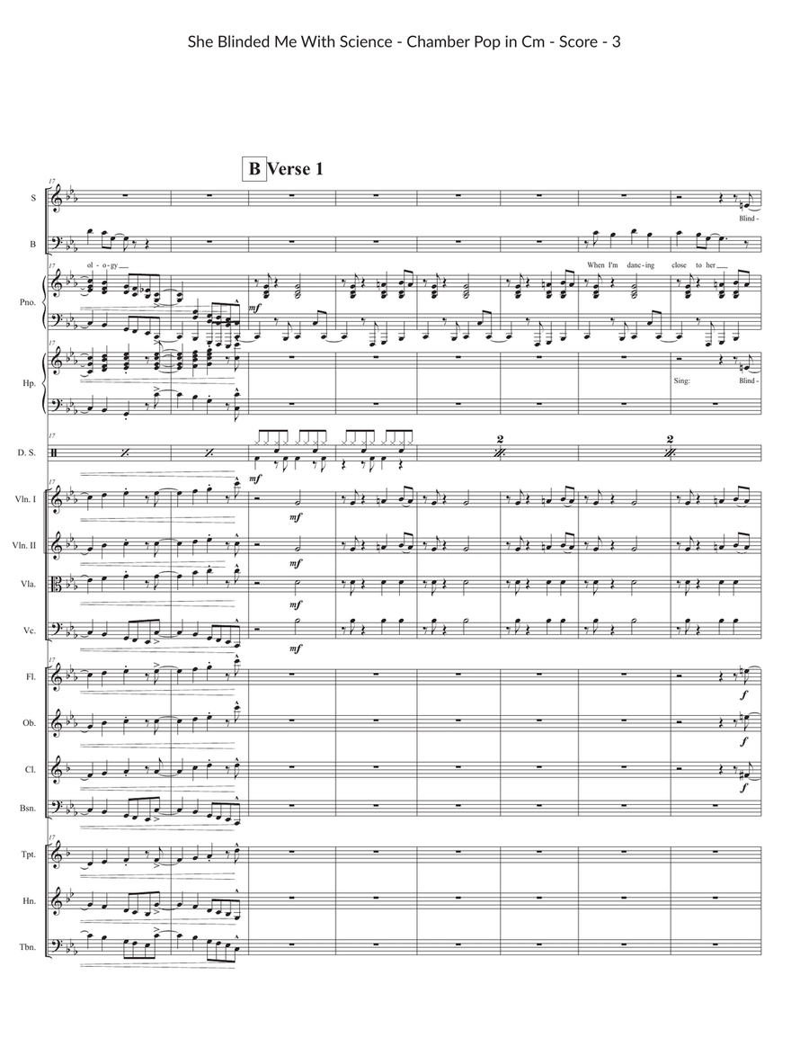 She Blinded Me With Science Large Ensemble scores gallery preview page 3