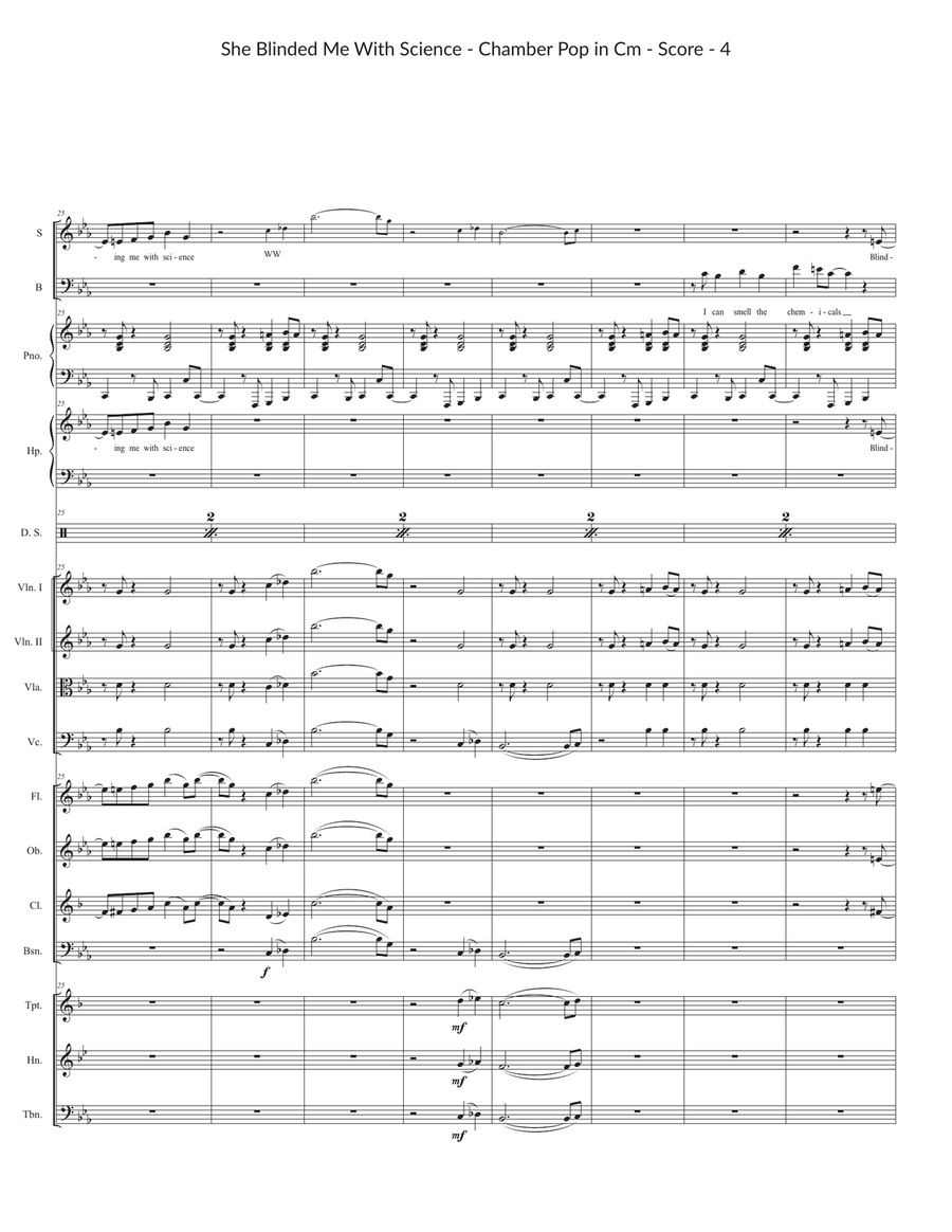 She Blinded Me With Science Large Ensemble scores gallery preview page 4