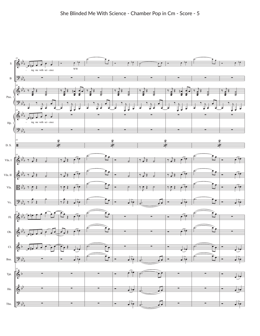 She Blinded Me With Science Large Ensemble scores gallery preview page 5