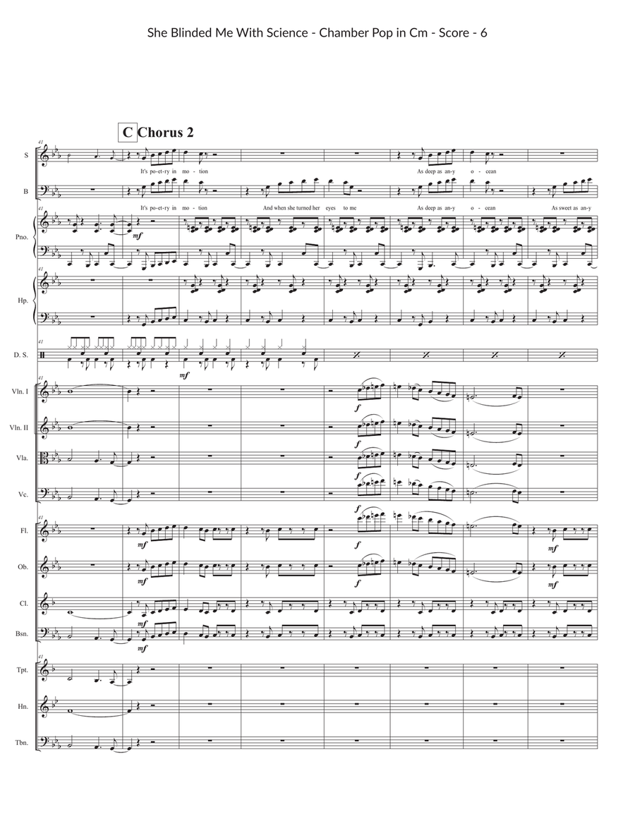 She Blinded Me With Science Large Ensemble scores gallery preview page 6