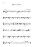 Carol of the bells for four violins