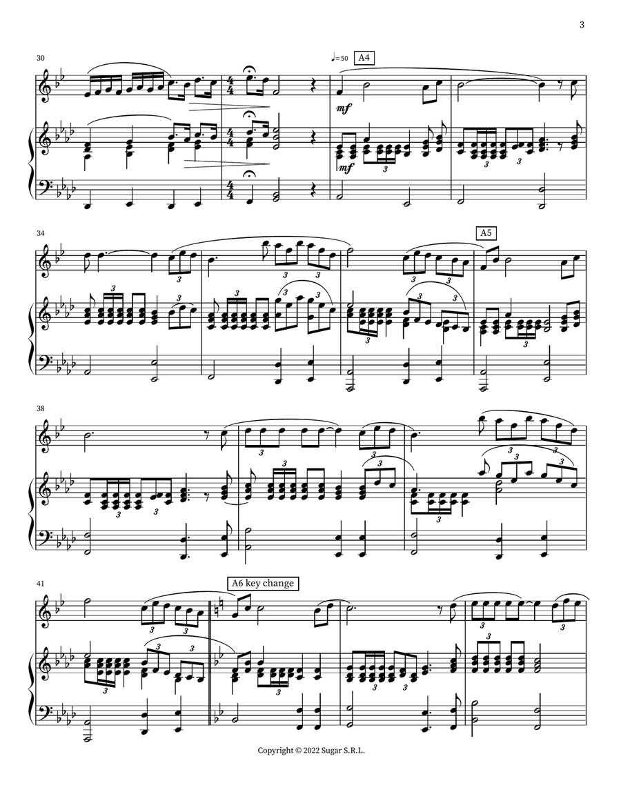 Con Te Partiro (Time To Say Goodbye) Woodwind Duet scores gallery preview page 3