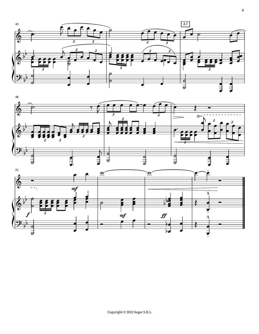 Con Te Partiro (Time To Say Goodbye) Woodwind Duet scores gallery preview page 4