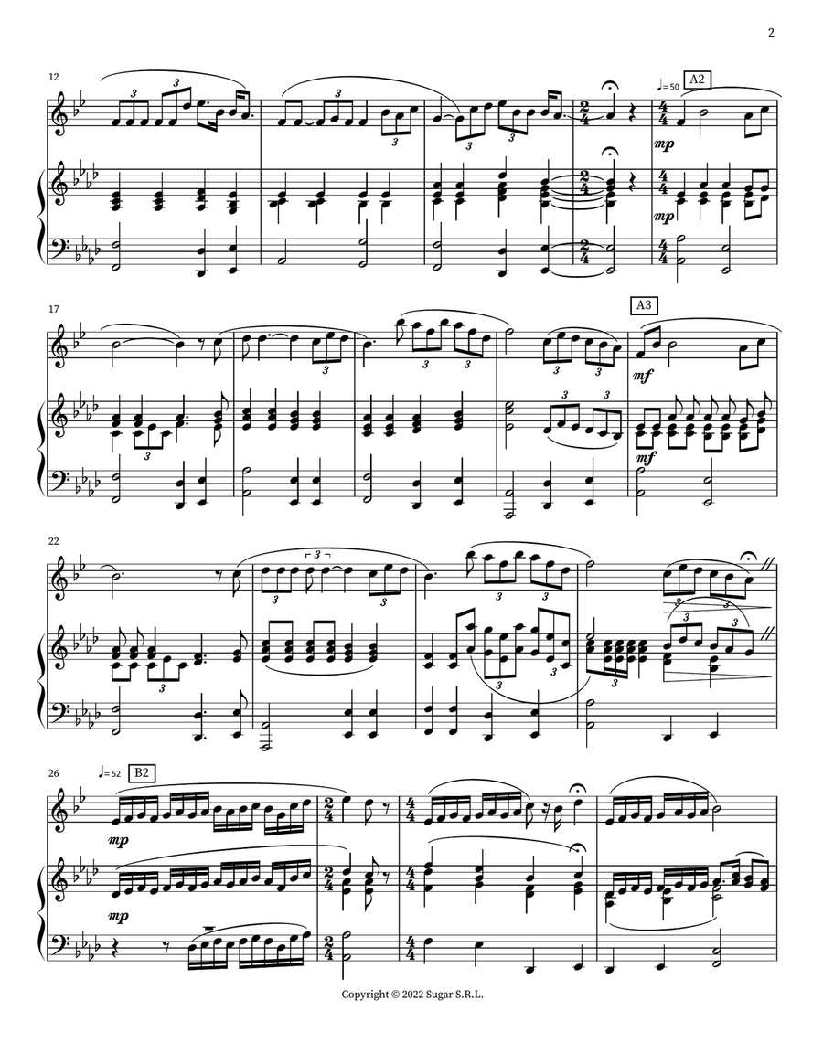 Con Te Partiro (Time To Say Goodbye) Clarinet Duet scores gallery preview page 2