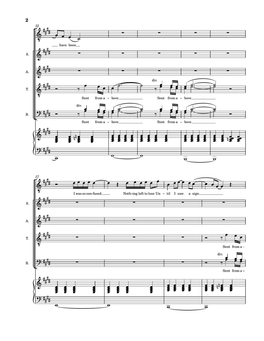 Sent From Above Sent From Above Divisi scores gallery preview page 2