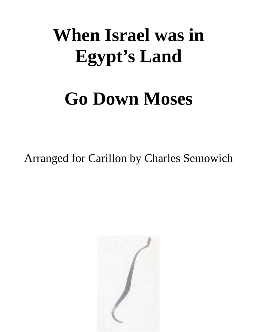 When Isreal was in Egypt's Land or Go Down Moses for Carillon Carillon scores gallery preview page 1