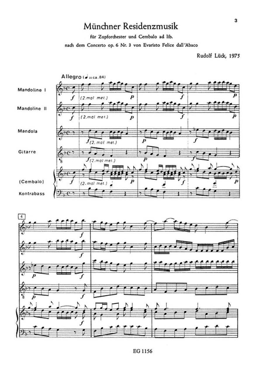 Münchner Residenzmusik / Partitur Score scores gallery preview page 2