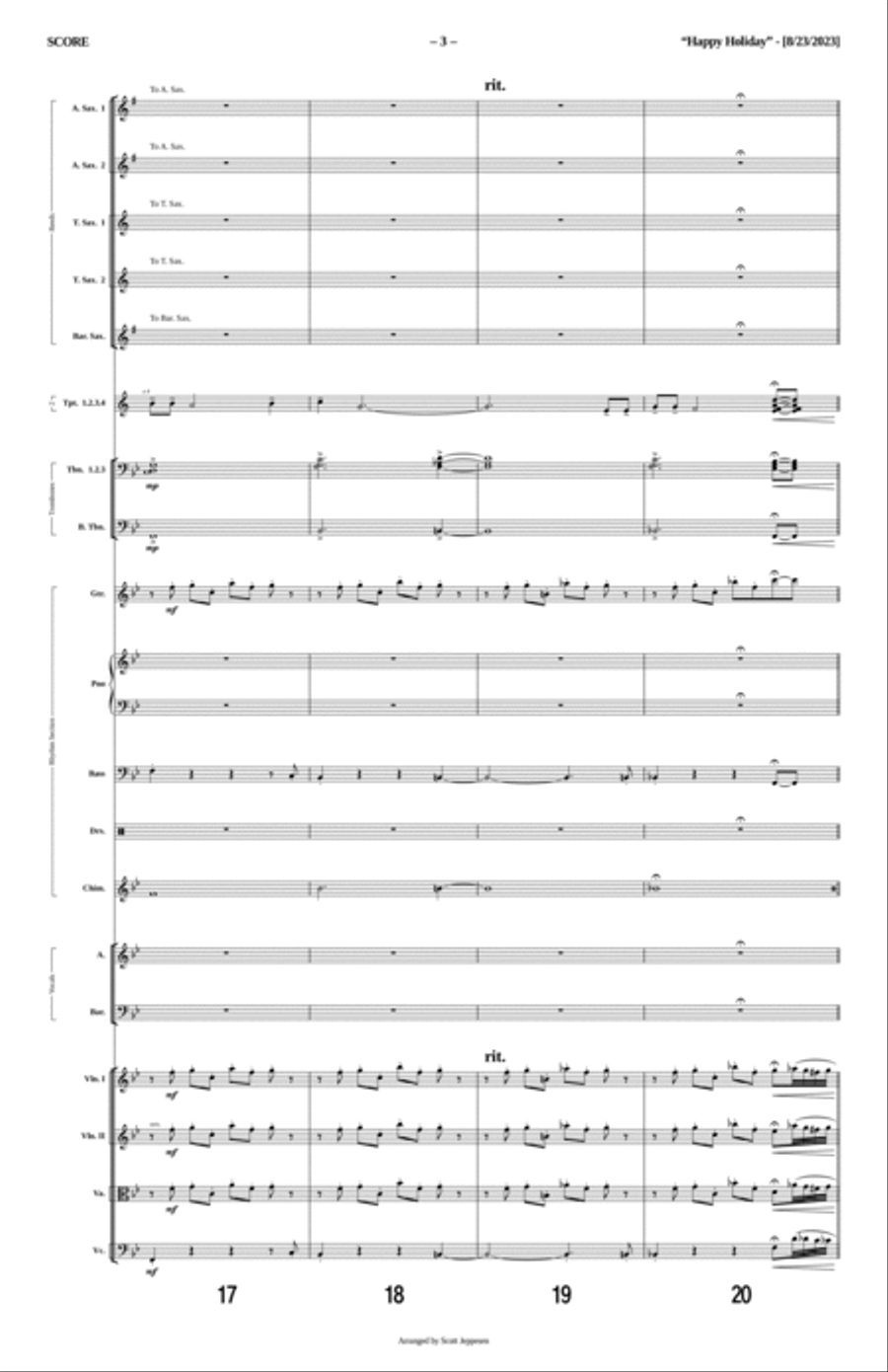 Happy Holiday Tenor Saxophone scores gallery preview page 3