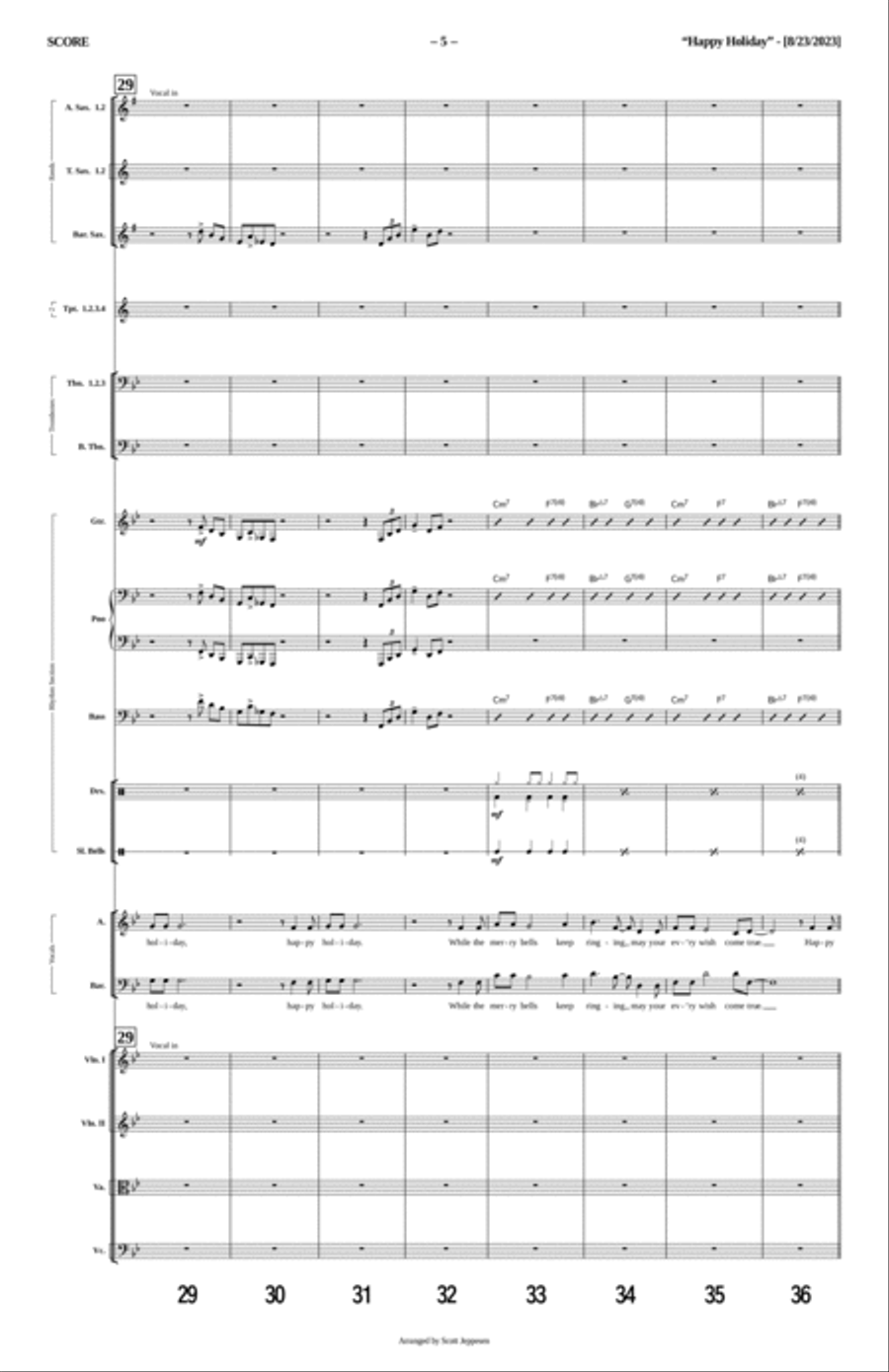 Happy Holiday Tenor Saxophone scores gallery preview page 5