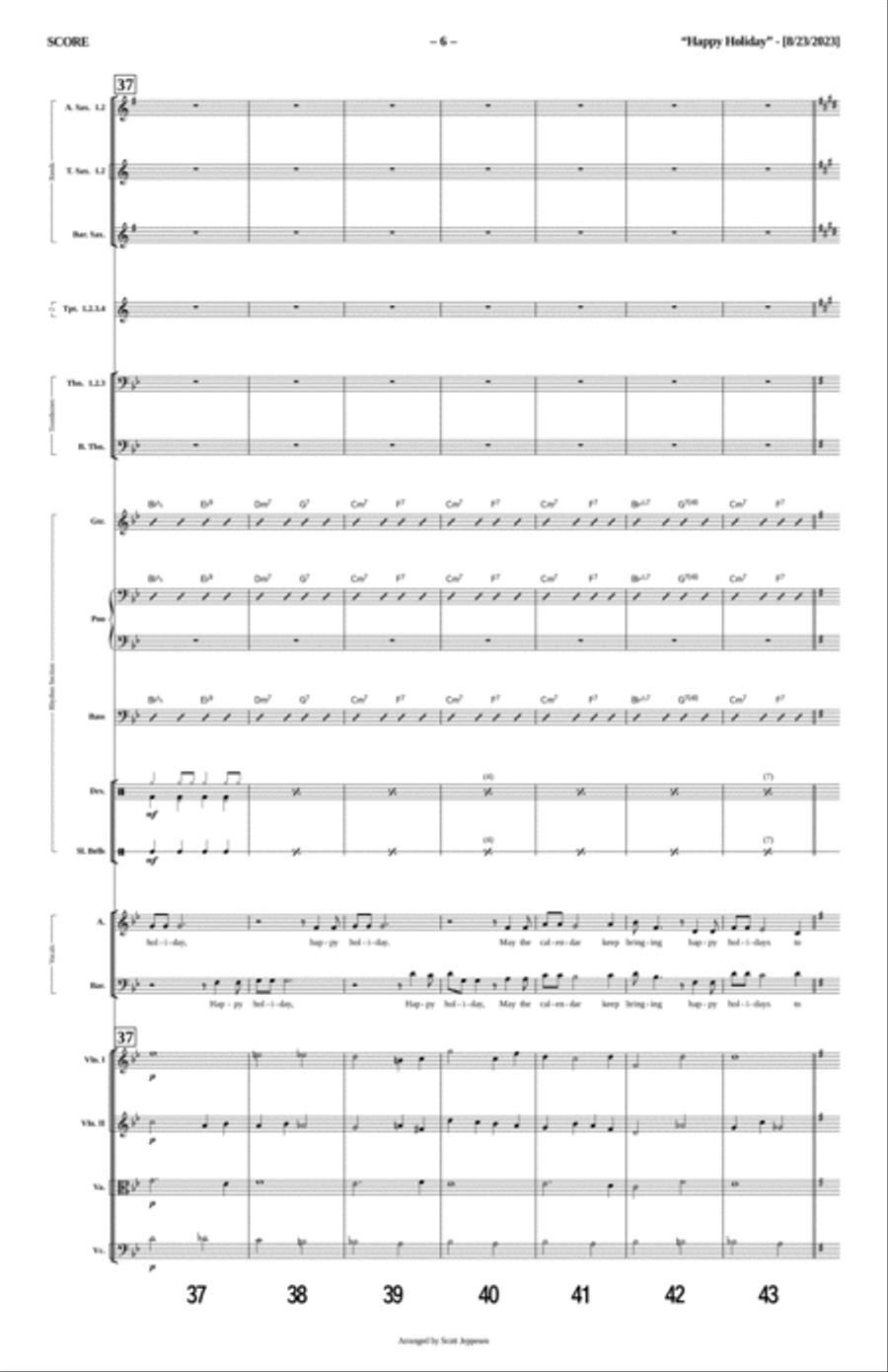 Happy Holiday Tenor Saxophone scores gallery preview page 6
