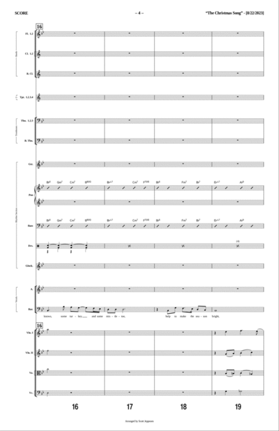 The Christmas Song (chestnuts Roasting On An Open Fire) Flute scores gallery preview page 4