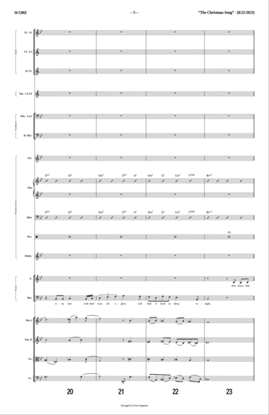 The Christmas Song (chestnuts Roasting On An Open Fire) Flute scores gallery preview page 5