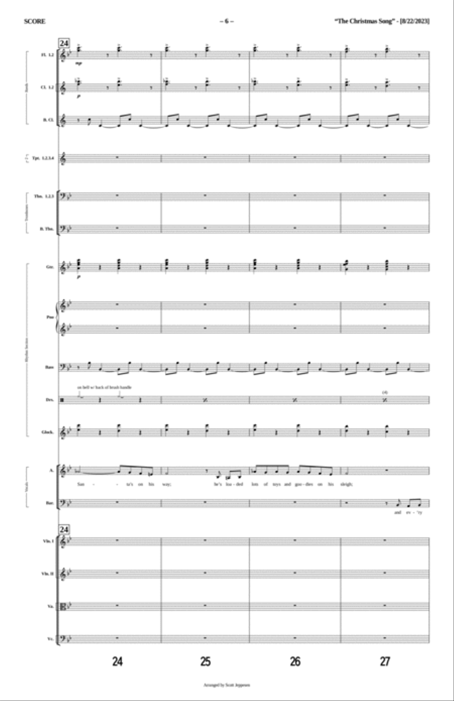The Christmas Song (chestnuts Roasting On An Open Fire) Flute scores gallery preview page 6
