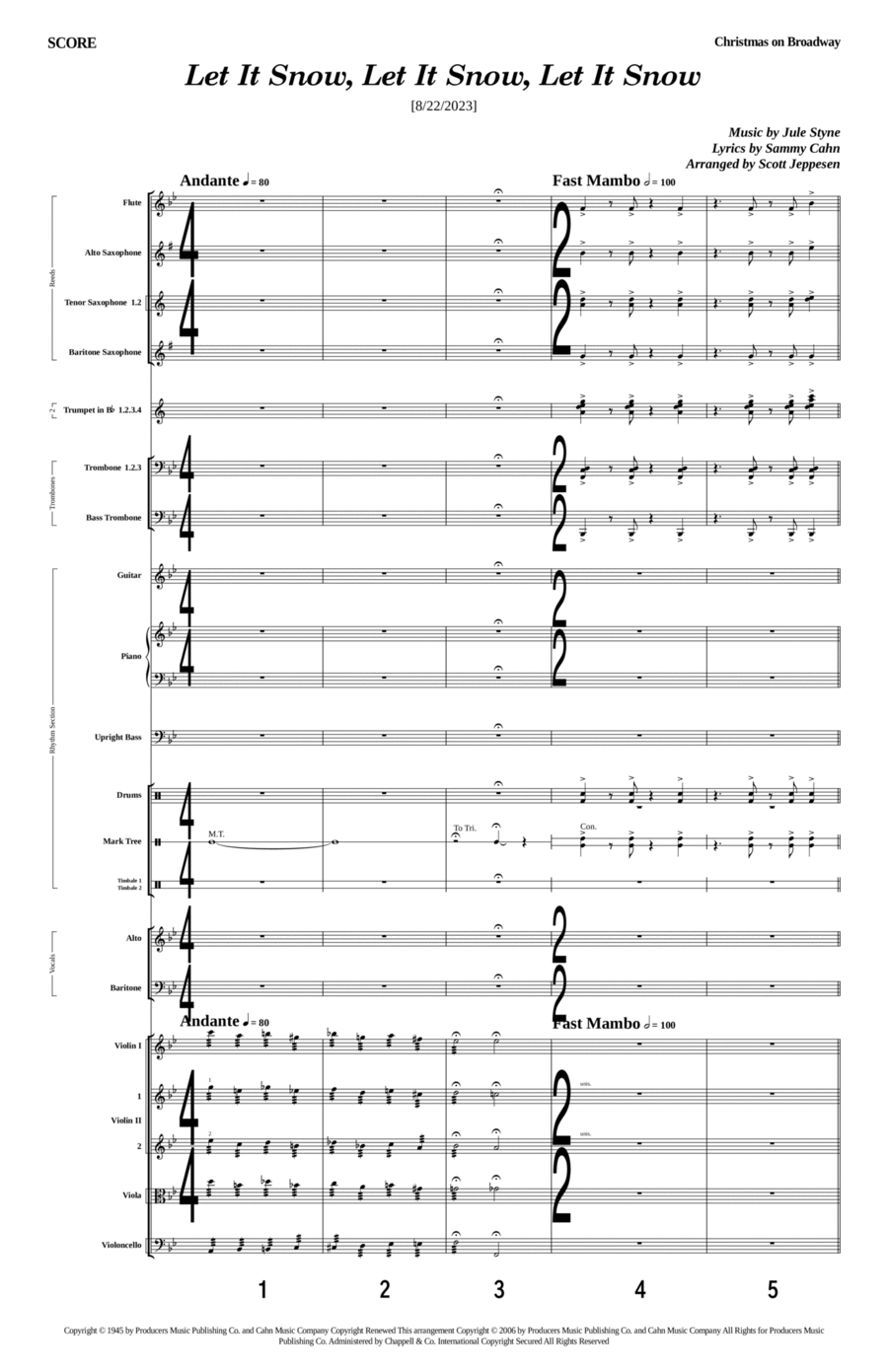 Let It Snow! Let It Snow! Let It Snow! Flute scores gallery preview page 1
