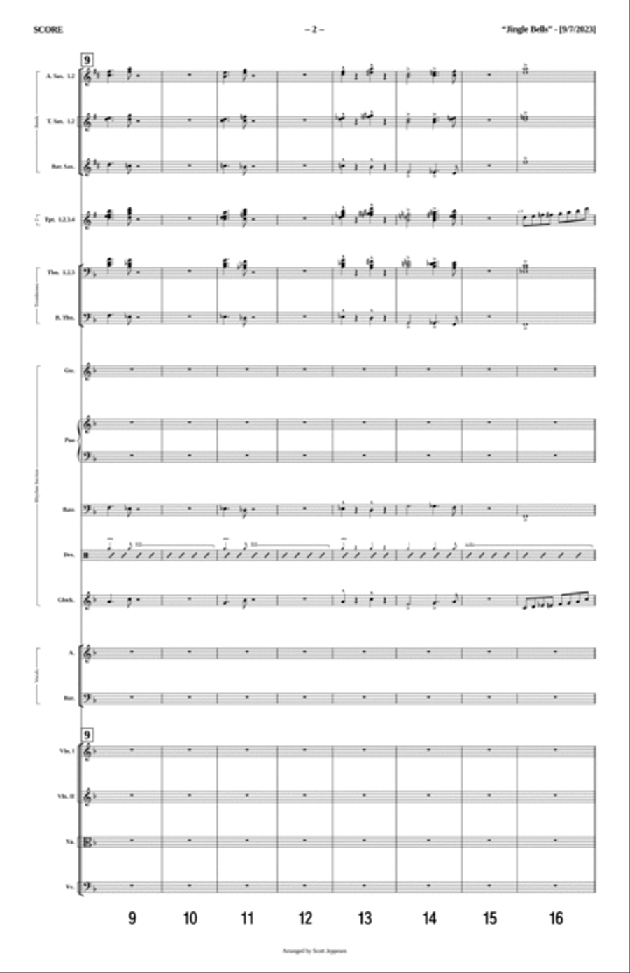 Jingle Bells Tenor Saxophone scores gallery preview page 2