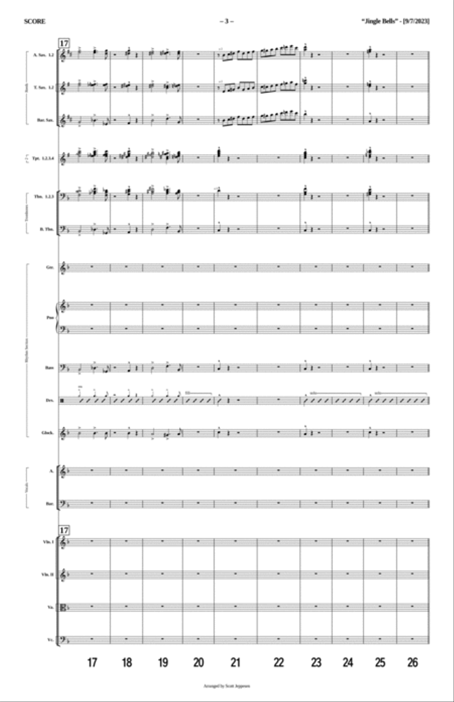 Jingle Bells Tenor Saxophone scores gallery preview page 3