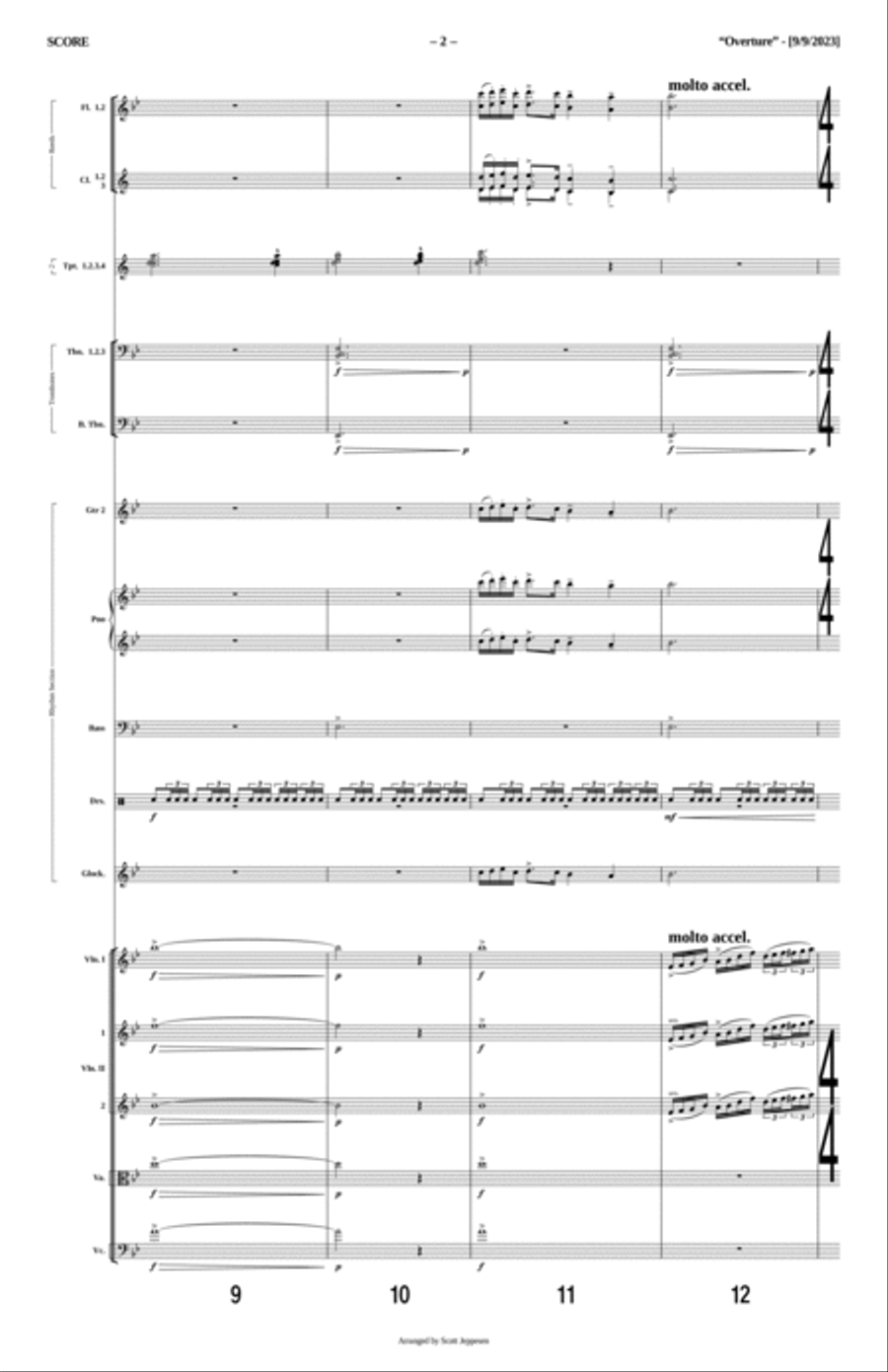 Christmas on Broadway Overture Bass Clarinet scores gallery preview page 2