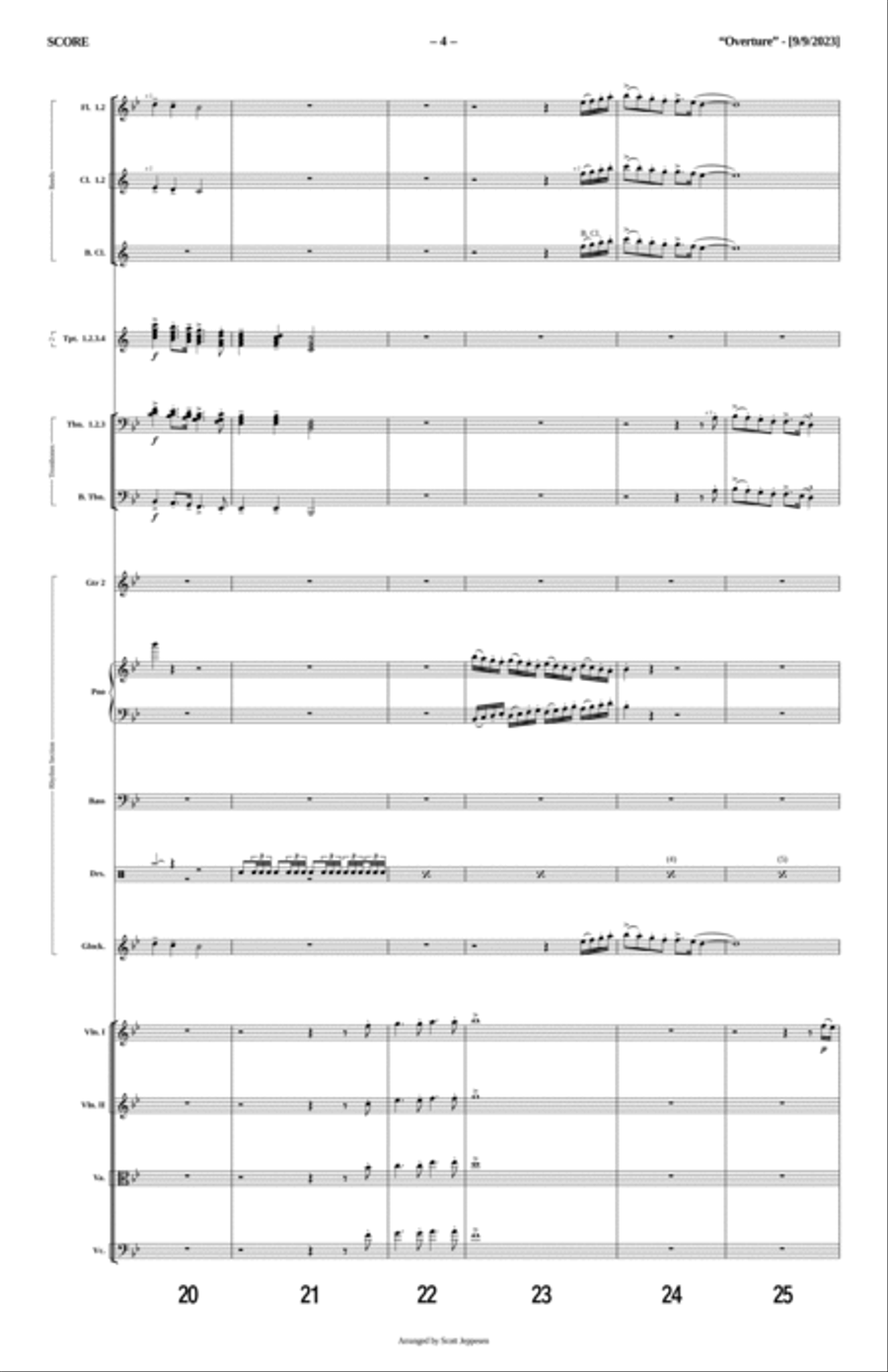 Christmas on Broadway Overture Bass Clarinet scores gallery preview page 4