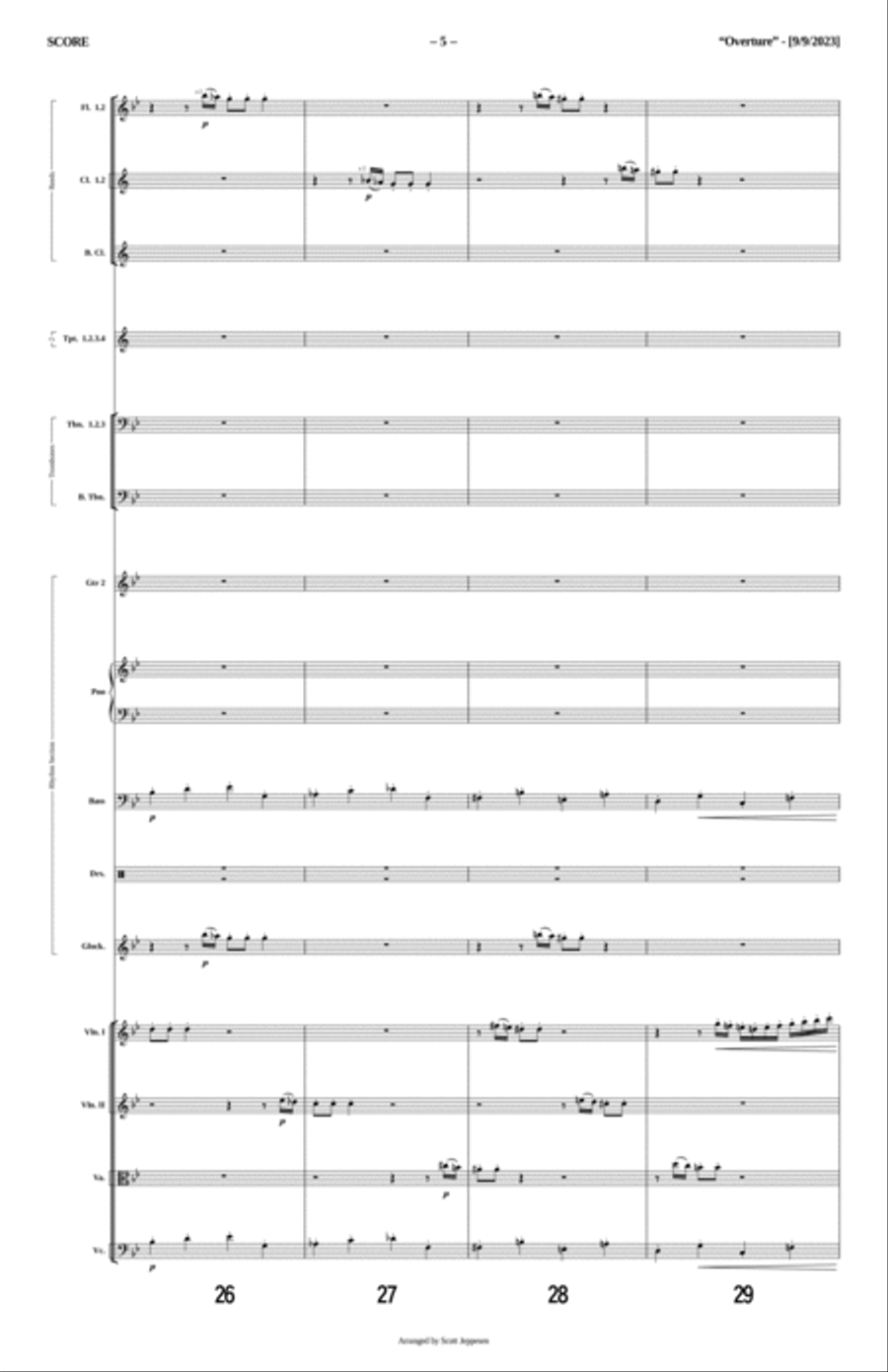 Christmas on Broadway Overture Bass Clarinet scores gallery preview page 5