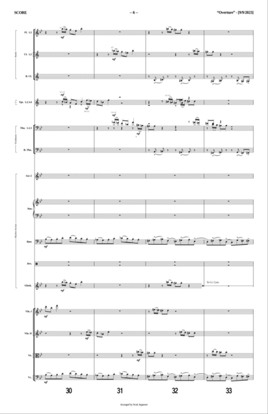 Christmas on Broadway Overture Bass Clarinet scores gallery preview page 6