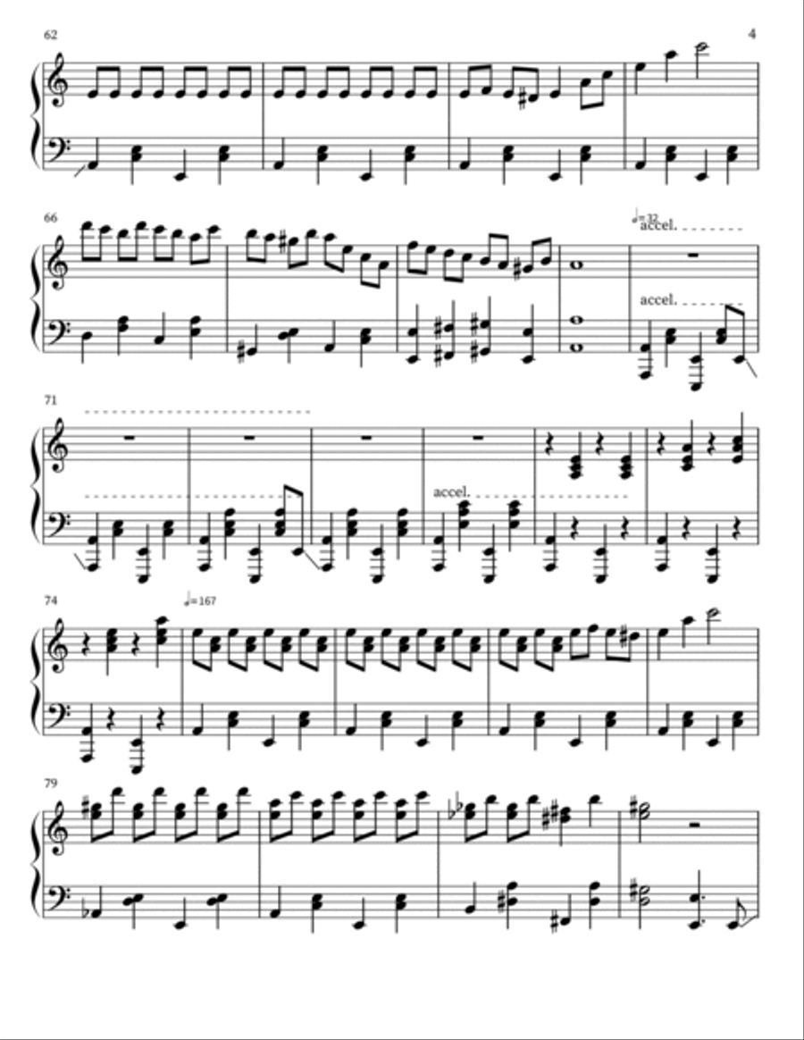Rush E (Playable) Piano Solo scores gallery preview page 4