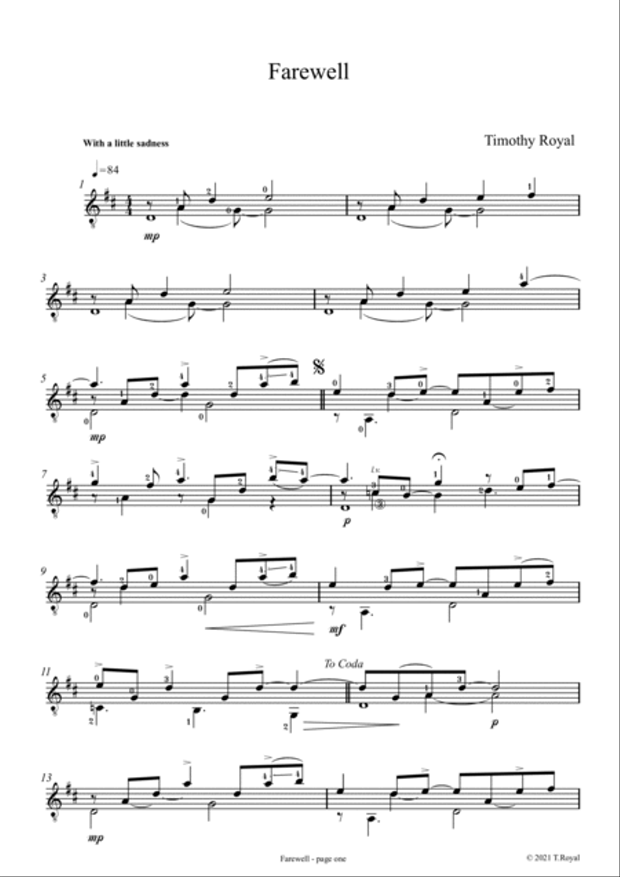 Fingerstyle Thoughts Acoustic Guitar scores gallery preview page 3