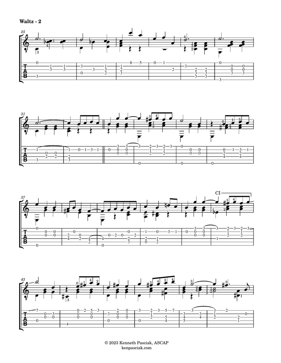 Waltz (for Solo Guitar) Waltz (for Solo Guitar) Acoustic Guitar scores gallery preview page 4