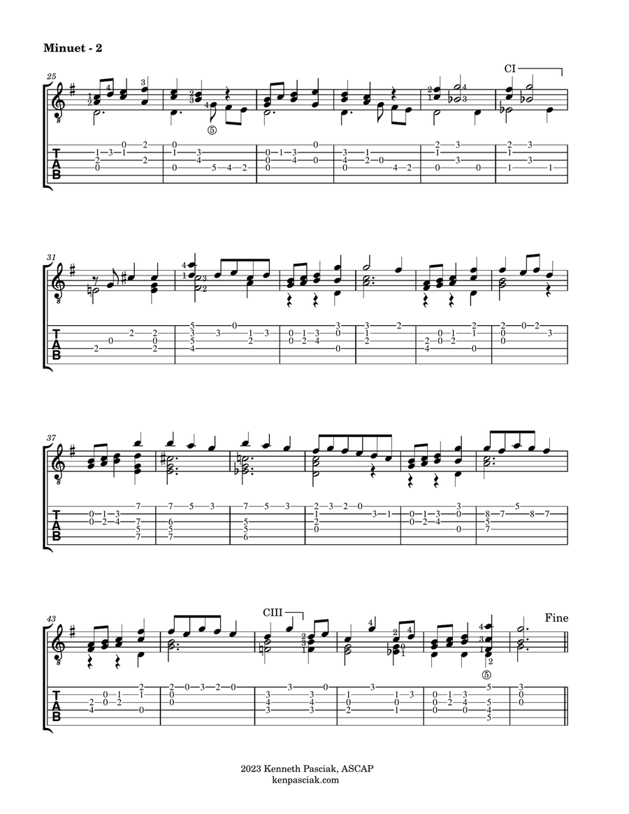 Minuet (for Solo Guitar) Minuet (for Solo Guitar) Acoustic Guitar scores gallery preview page 4
