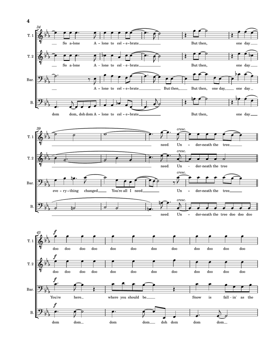Underneath The Tree TTBB scores gallery preview page 4