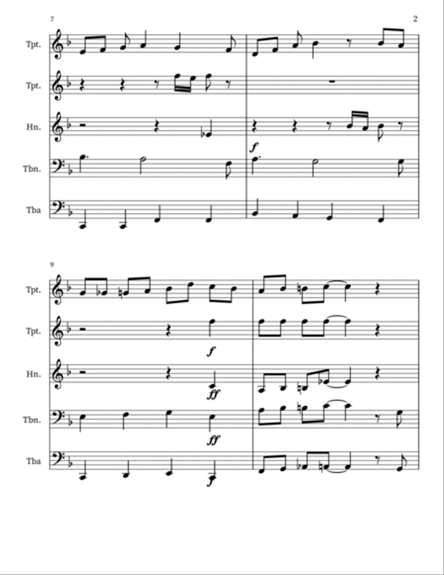 American Dad Opening Theme Horn scores gallery preview page 2