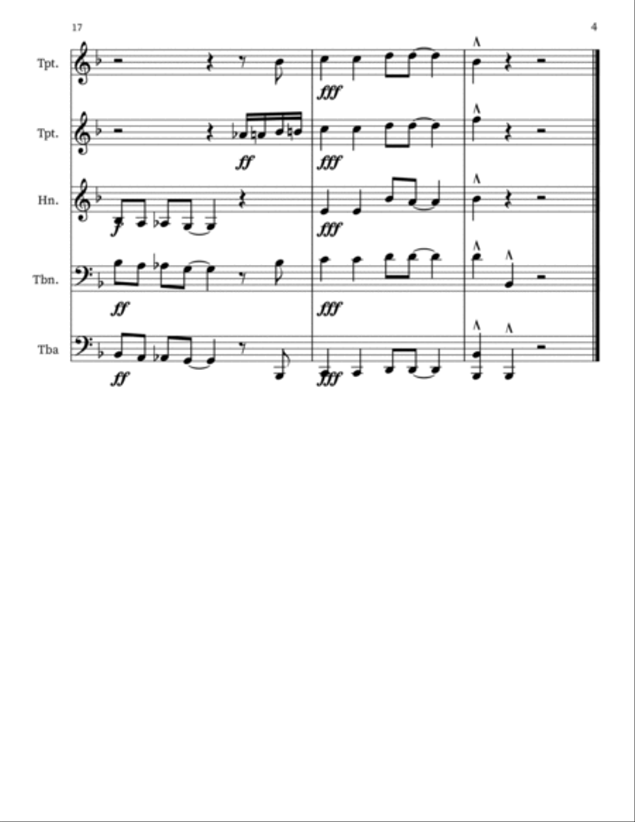 American Dad Opening Theme Horn scores gallery preview page 4