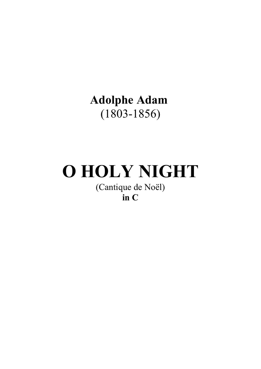 O Holy Night (Cantique de Noël) by Adolphe Adam for SATB Choir in C major 4-Part scores gallery preview page 2