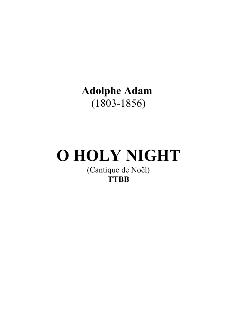 O Holy Night (Cantique de Noël) by Adolphe Adam for Men's Choir (TTBB) in D-flat Major TTBB scores gallery preview page 2