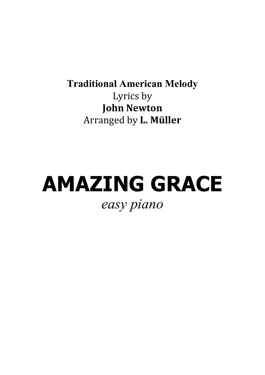 Amazing Grace - Easy Piano Easy Piano scores gallery preview page 2