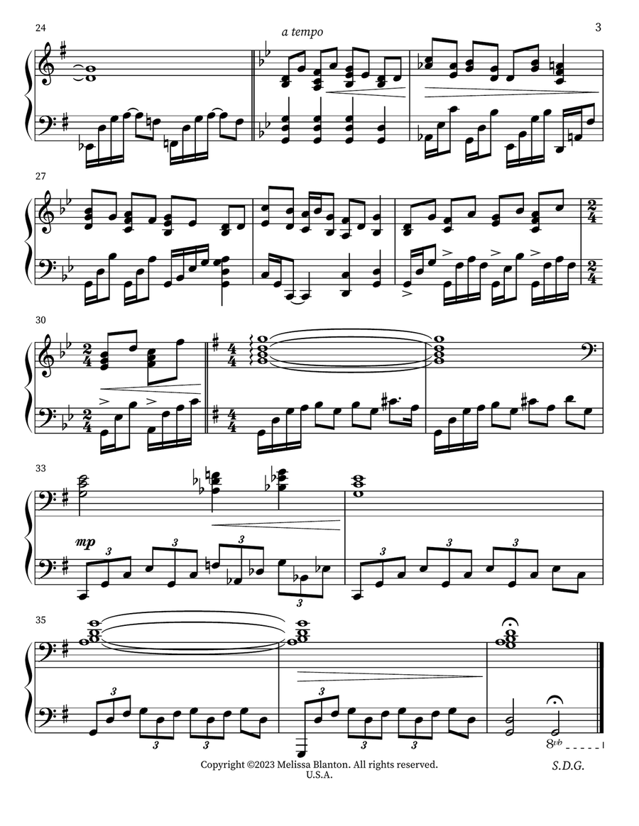 Adoration Piano Solo scores gallery preview page 3