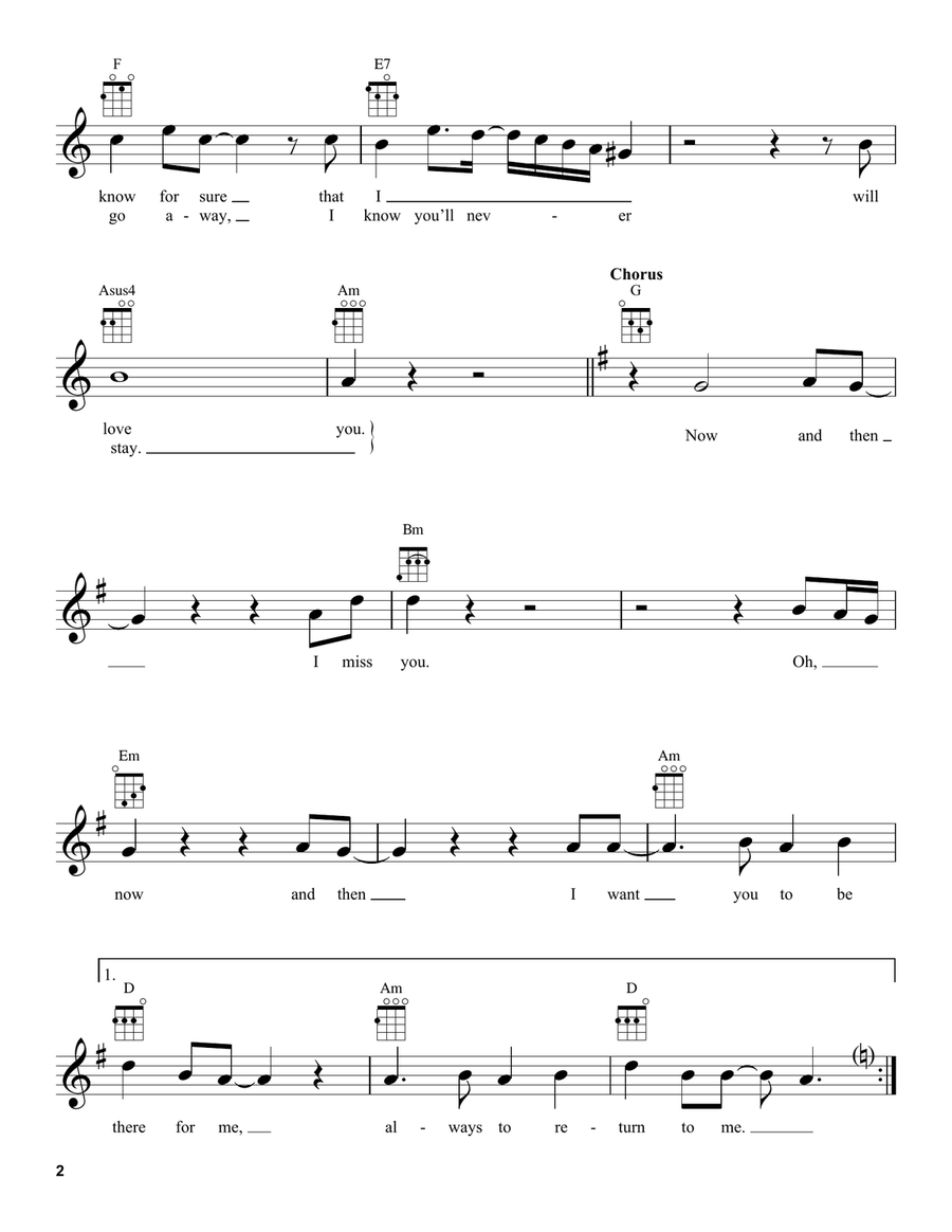 Now And Then Now And Then Ukulele scores gallery preview page 2