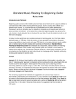 Standard Music Reading for Beginning Guitar
