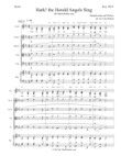 Hark! the Herald Angels Sing for Vocals, String Quartet and Piano