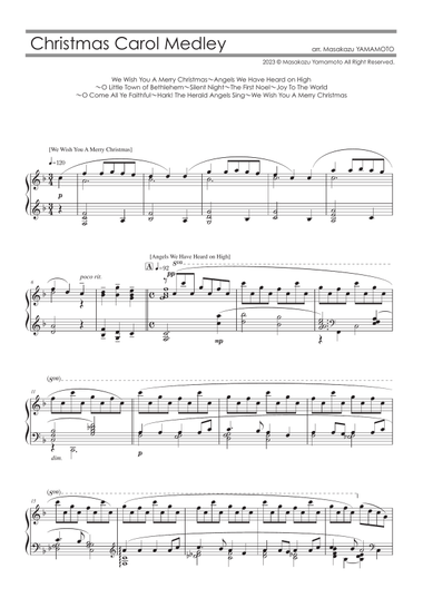 Christmas Carol Medley [Piano Solo / advanced / Christmas Music Arr.]