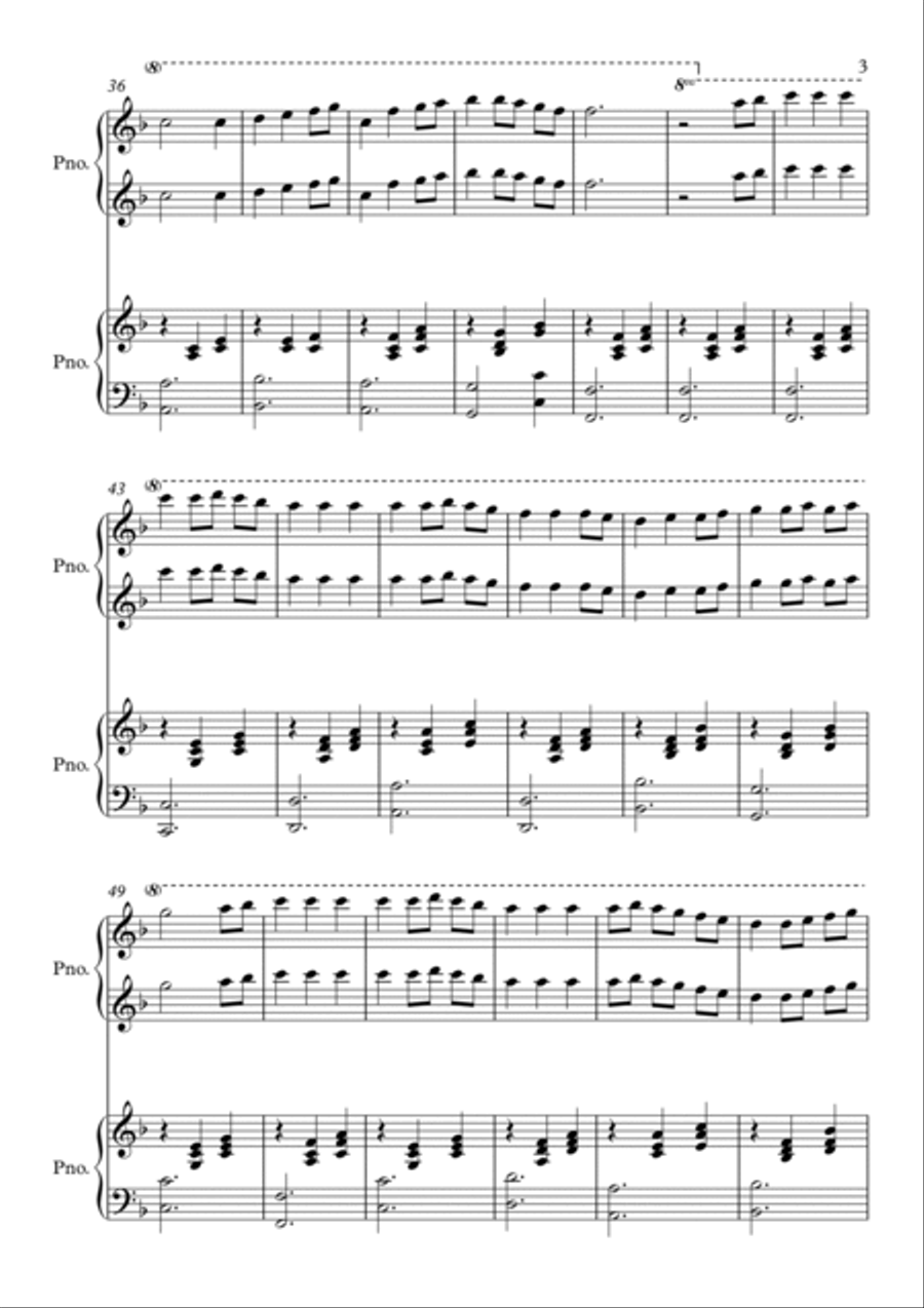 Always With Me (from Spirited Away) 2 Pianos, 4-Hands scores gallery preview page 3