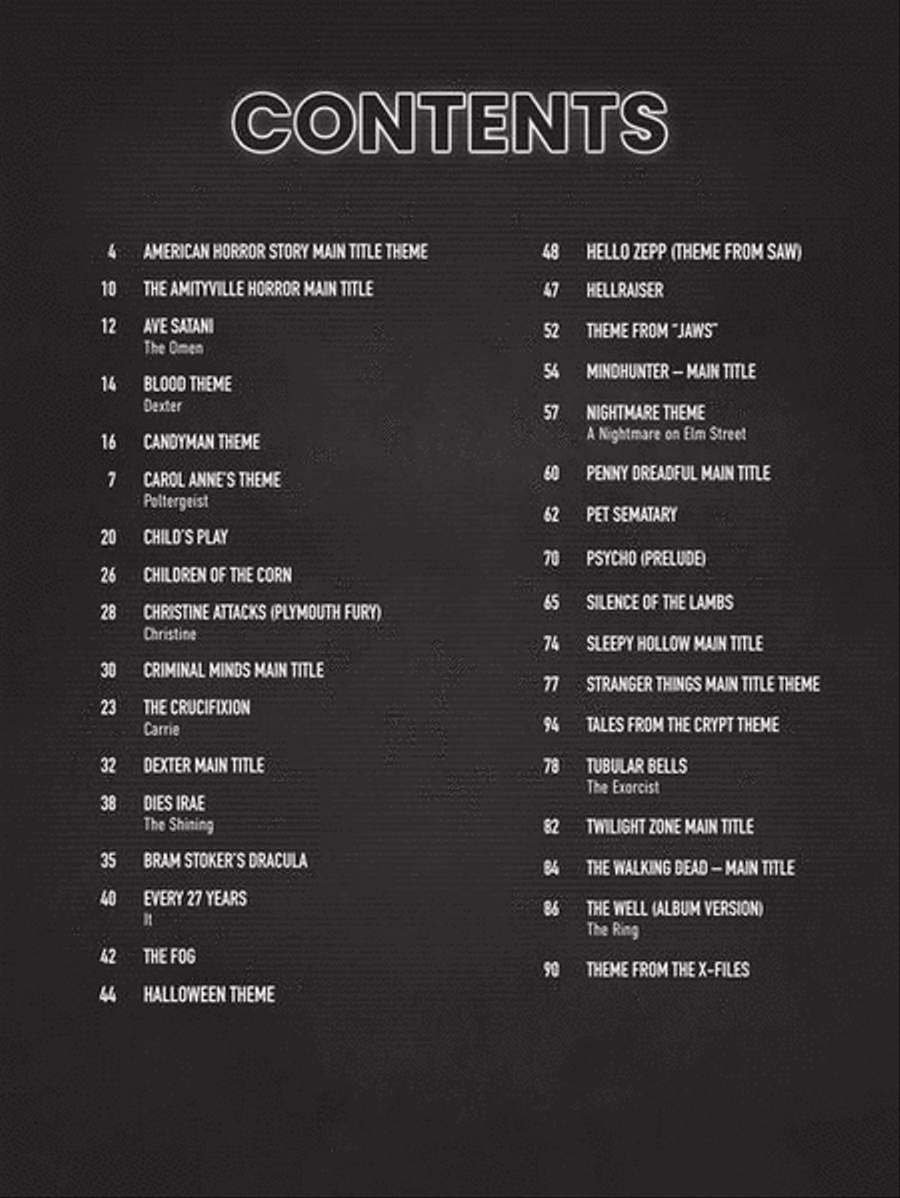 Horror Music Horror Music Piano Solo scores gallery preview page 3